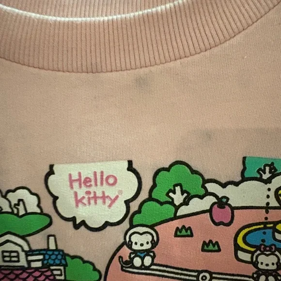 Hello Kitty Pink Graphic Sweatshirt - Picture 3 of 5